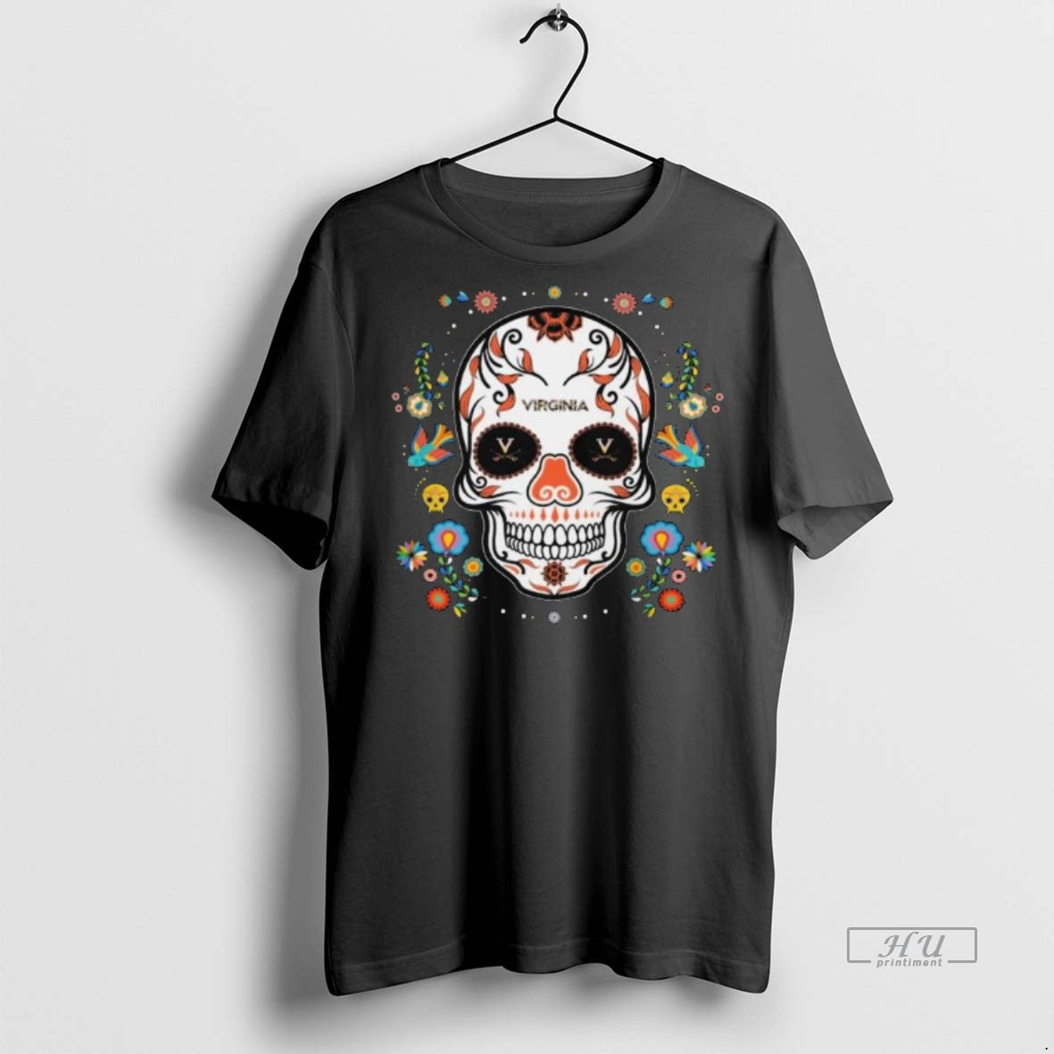 Officials Virginia Cavaliers Day Of The Dead Dia De Los Muertos Premium Tee Shirt Sweater