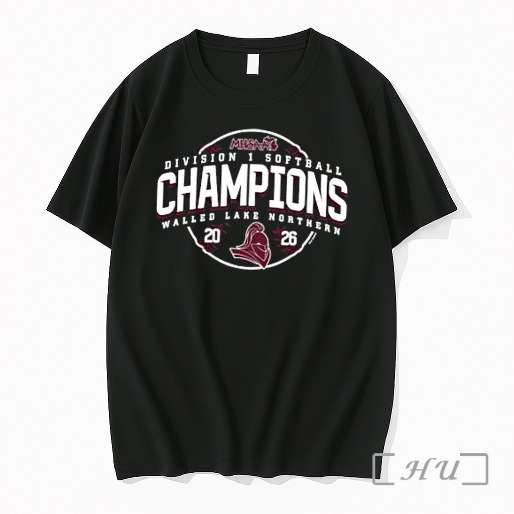 Officials Walled Lake Northern 2026 Mhsaa Softball Division 1 Champions Unisex , , , Long Sleeve Tee