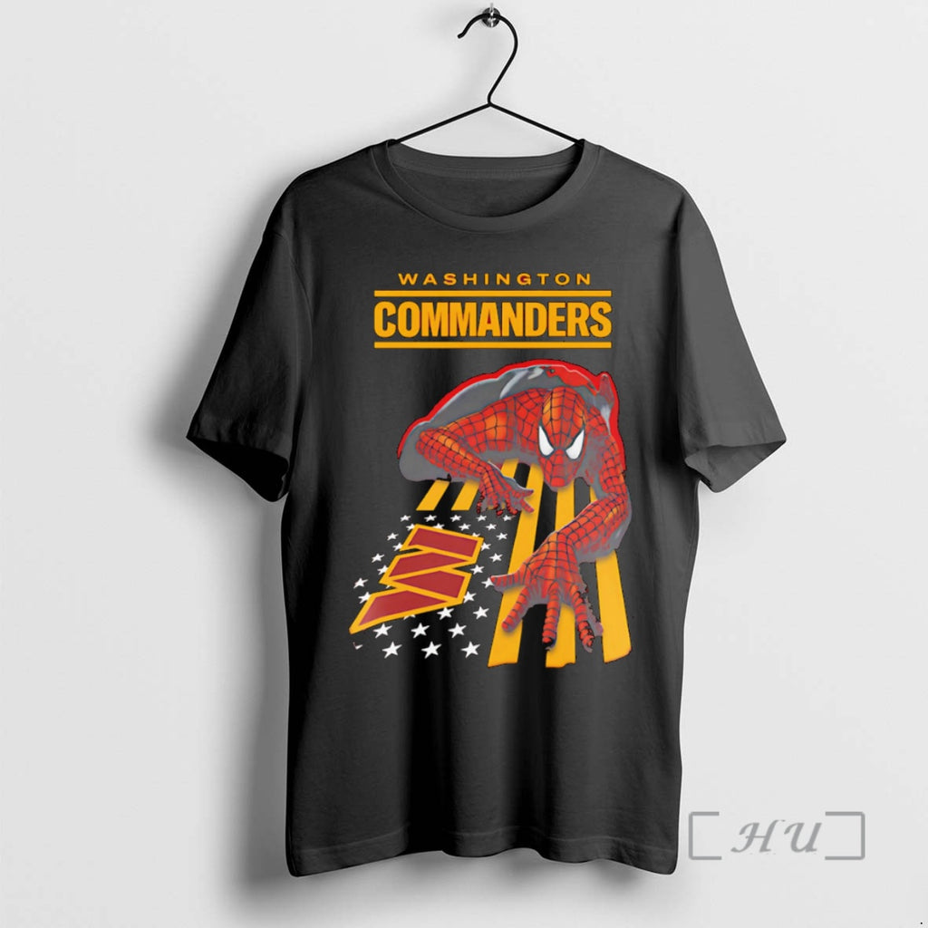 Officials Washington Commanders Spiderman America Flag Premium T Shirt Sweater