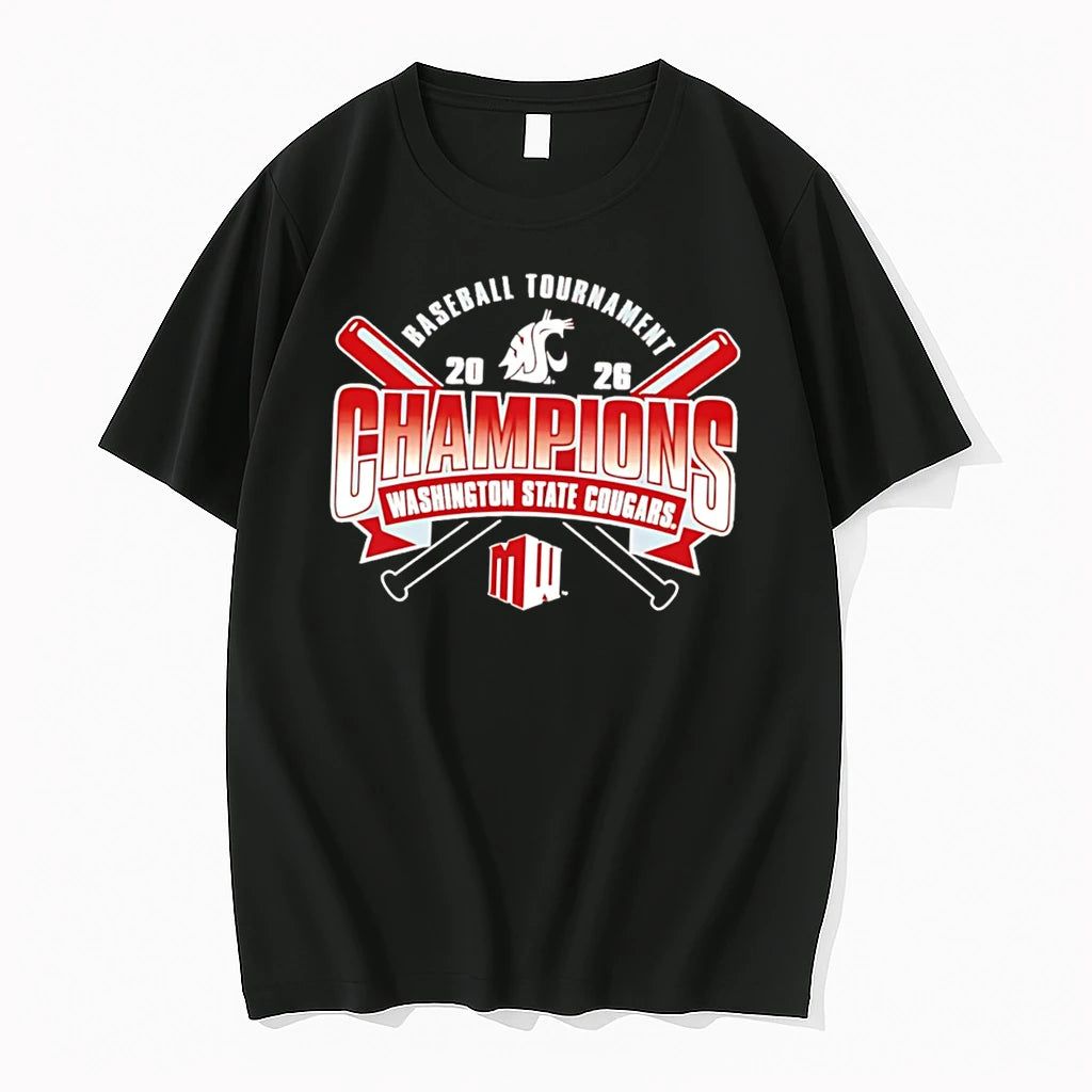 Officials Washington State Cougars 2026 Mountain West Baseball Tournament Champions Tee Premium T Shirt