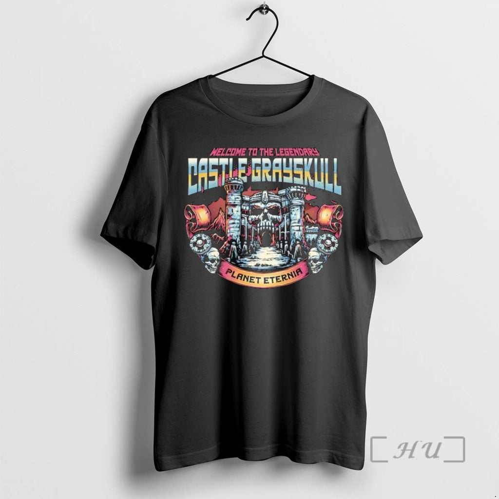 Officials Welcome To The Legendary Castle Grayskull Planet Eternia Skull Fortress Graphic Premium T Shirts