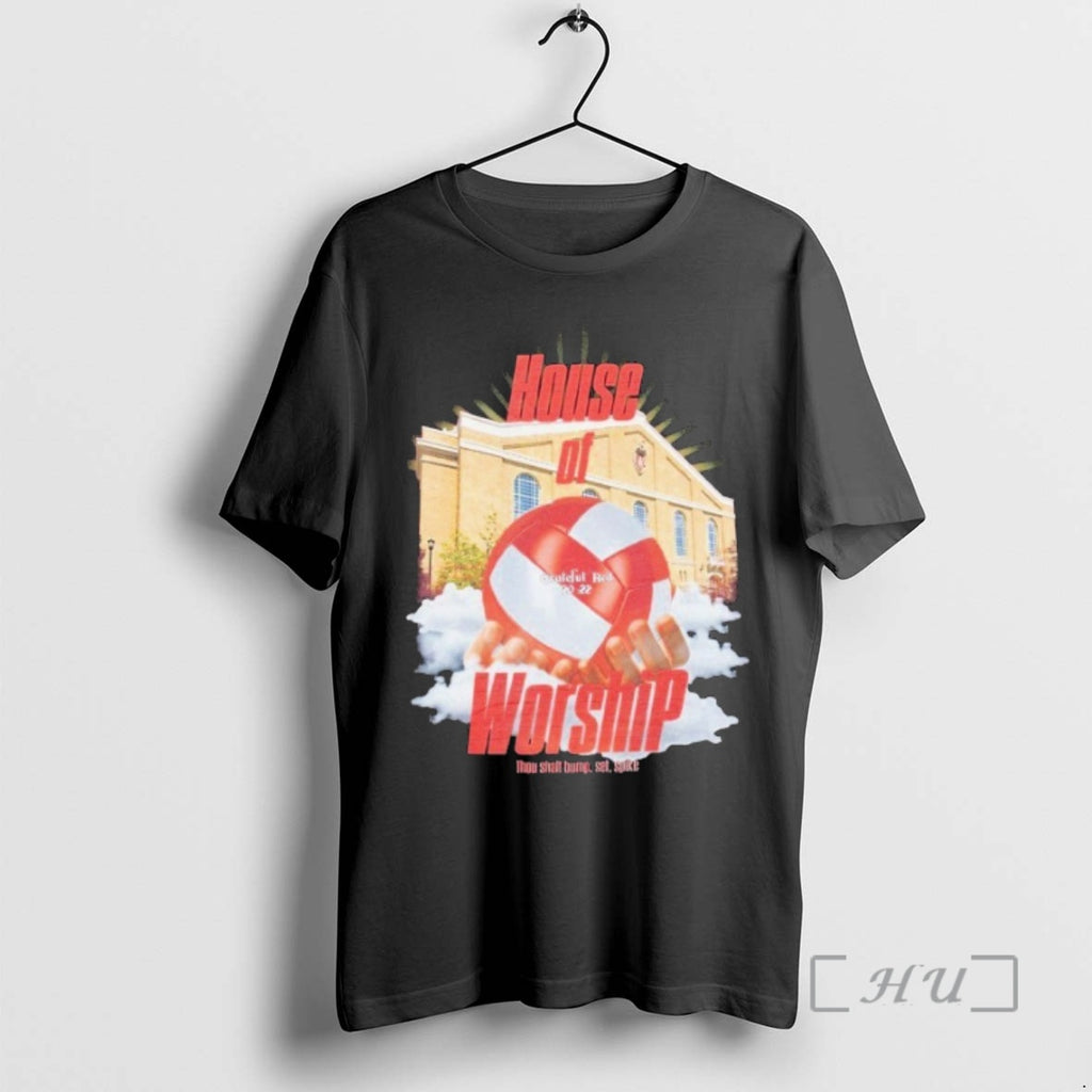 Officials Wisconsin Badgers House Of Worship Grateful Red Thou Shalt Bump Set Spike Premium
