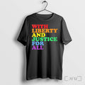 Officials With Liberty And Justice For All Lgbt Pride Month Unisex , , , Long Sleeve Tee