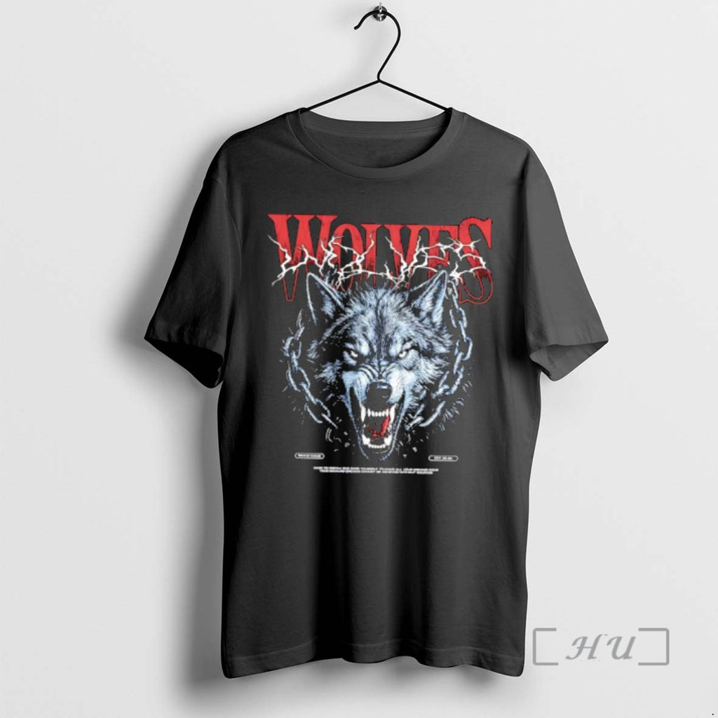 Officials Wolves Angry Gray Wolf Head Heavy Metal Chain
