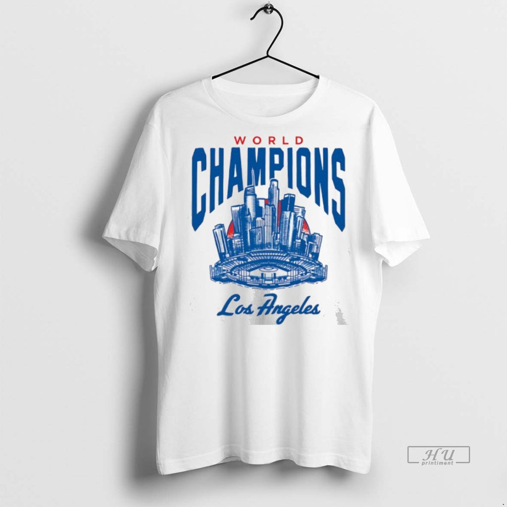 Officials World Champions 2025 Los Angeles Dodgers Skyline Premium Tee Shirt Sweater
