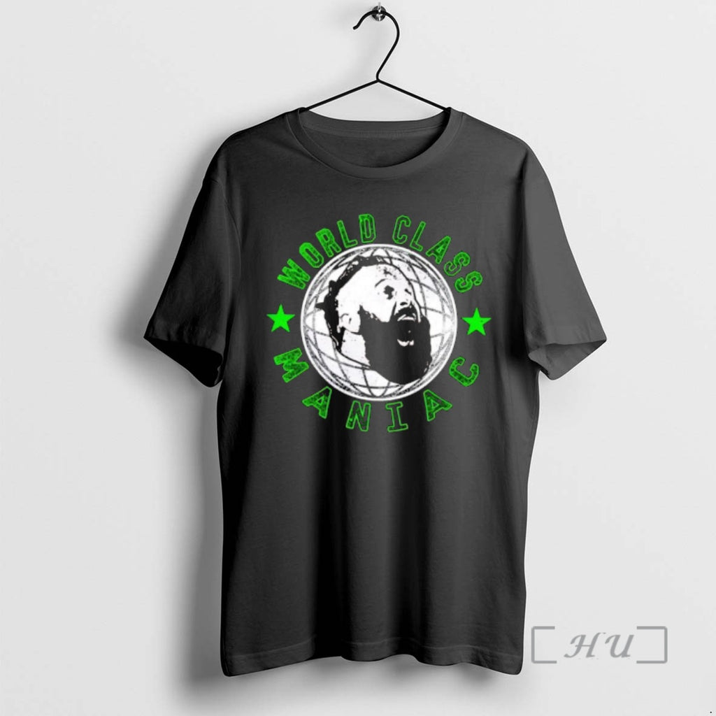 Officials World Class Maniac Bearded Man Face Portrait Globe Graphic