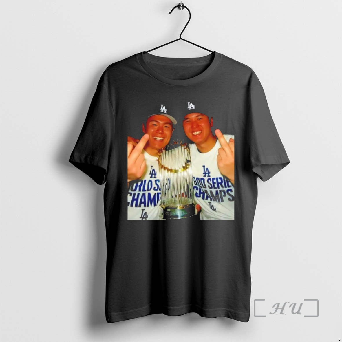 Officials Yoshinobu Yamamoto And Shohei Ohtani Middle Finger Champion Funny Premium T Shirt Sweater