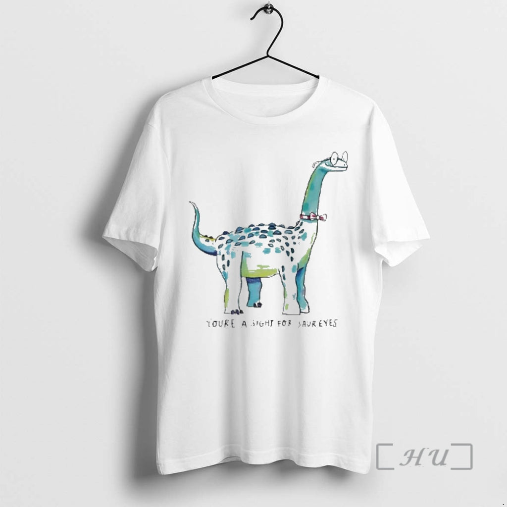 Officials You Are A Sight For Saur Eyes Nerd Brontosaurus Dinosaur Premium T Shirts Sweater