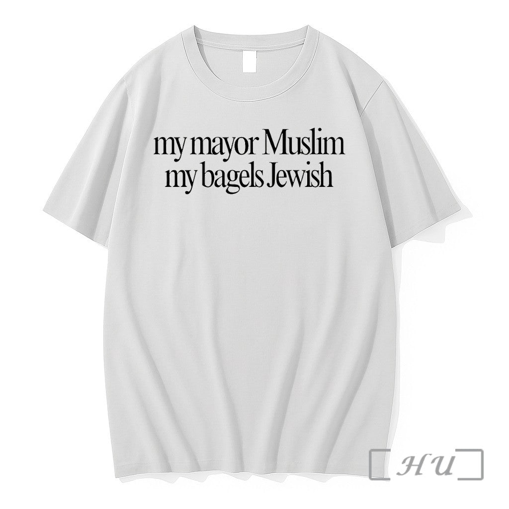 Officials Zohran Mamdani My Mayor Muslim My Bagels Jewish Unisex , , , Long Sleeve Tee