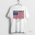 Officials Zohran Mamdani Turn The Volume Up Signature American Flag Premium Tee Shirt Sweater
