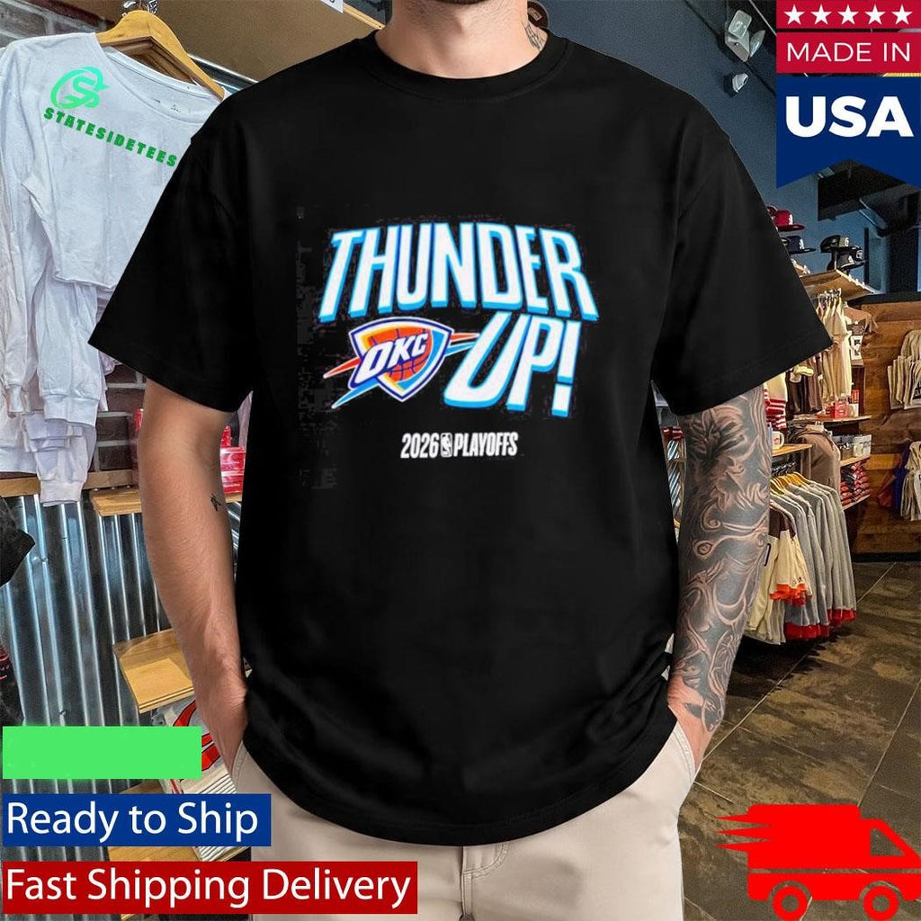 Oklahoma City Basketball Thunder Up 2026 NBA Playoffs Logo Shirt