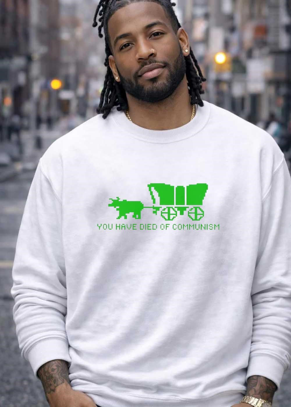 Oregon Trail Wagon You Have Died of Communism T-Shirt