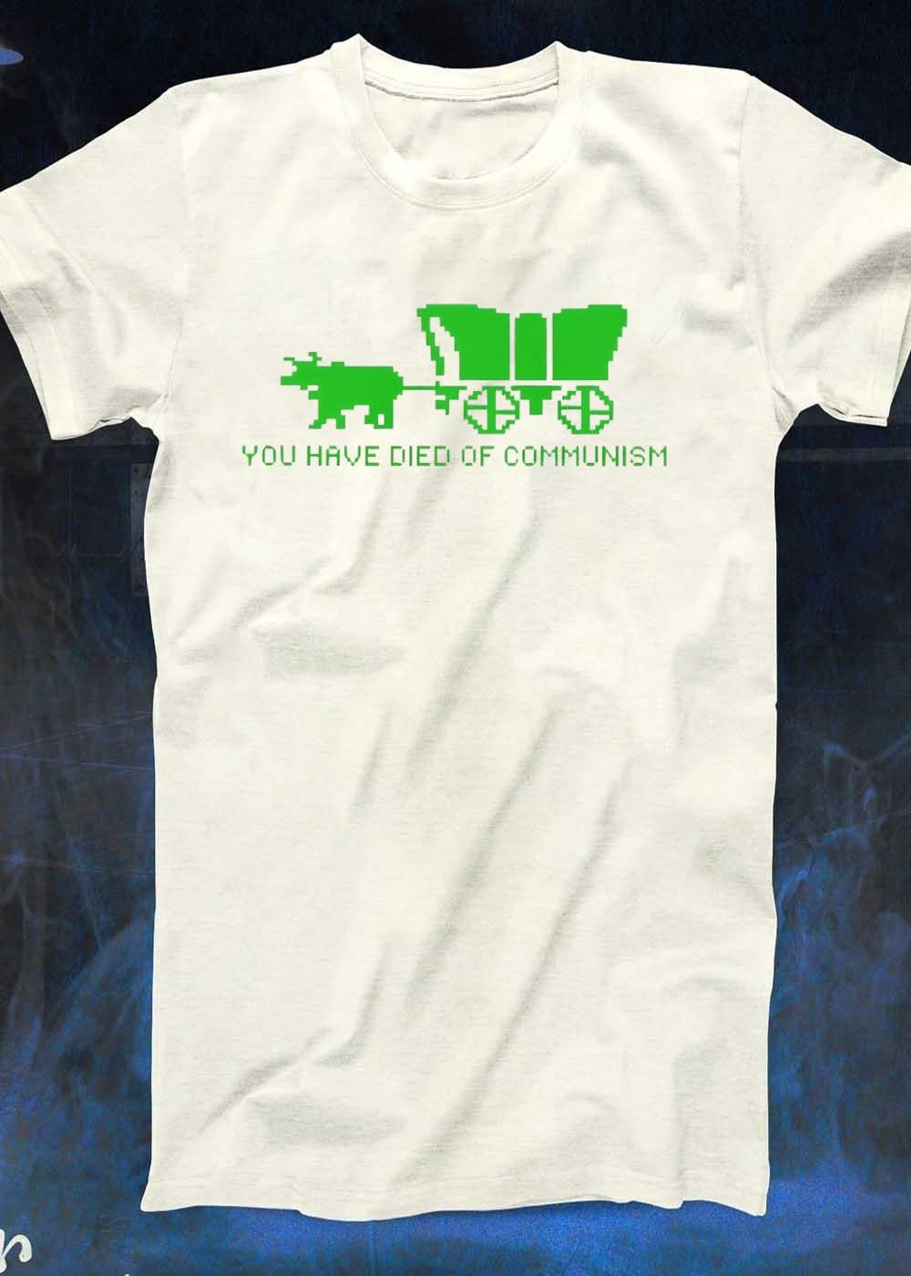 Oregon Trail Wagon You Have Died of Communism T-Shirt
