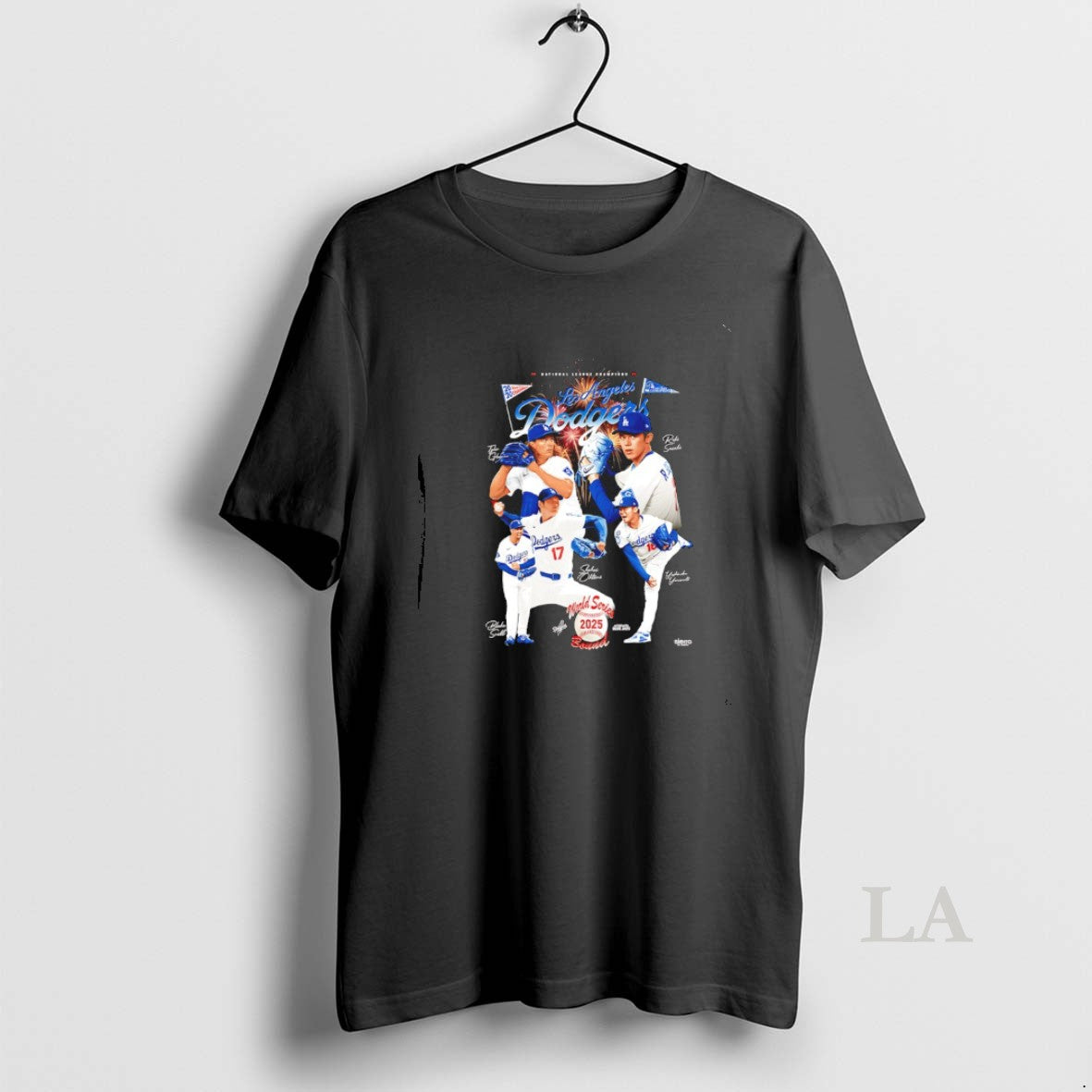 Original 2025 World Champions Los Angeles Dodgers Signatures Graphic