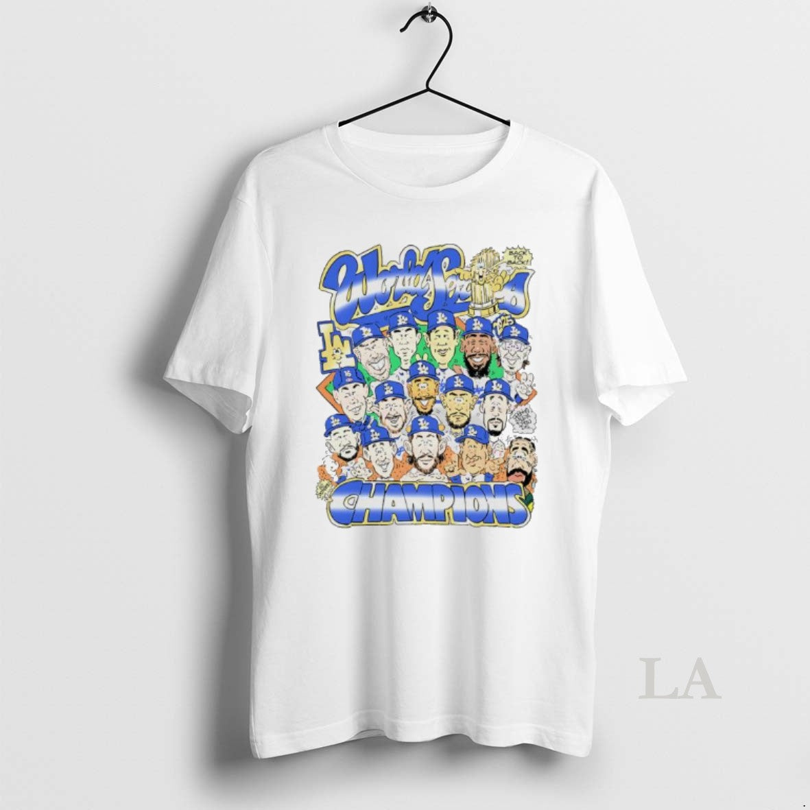 Original 2025 World Series Champions Los Angeles Dodgers Back To Back Caricature