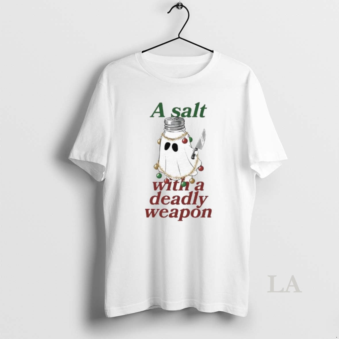 Original A Salt With A Deadly Weapon Ghost Chrismas Lights Graphic
