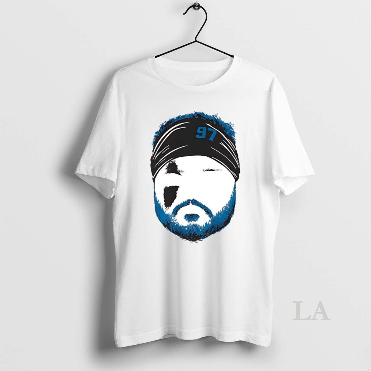 Original Aidan Hutchinson Silhouette Face Detroit Lions