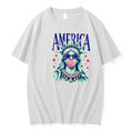 Original America Statue Of Liberty Blowing Bubble Gum 4th Of July Tee Tshirts Unisex , , , Long Sleeve Tee