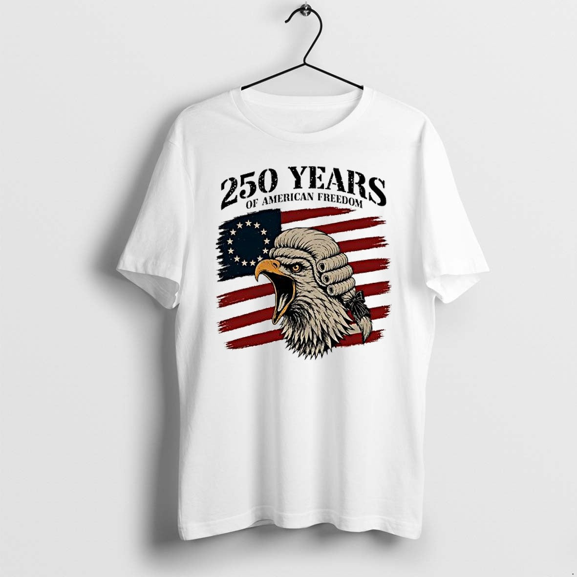 Original American Eagle In Founding Father Wig 250 Years Of American Freedom Tshirts Unisex , , , Long Sleeve Tee
