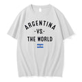 Original Argentina National Football Team Vs The World Argentina Soccer Fan Cotton Tshirts