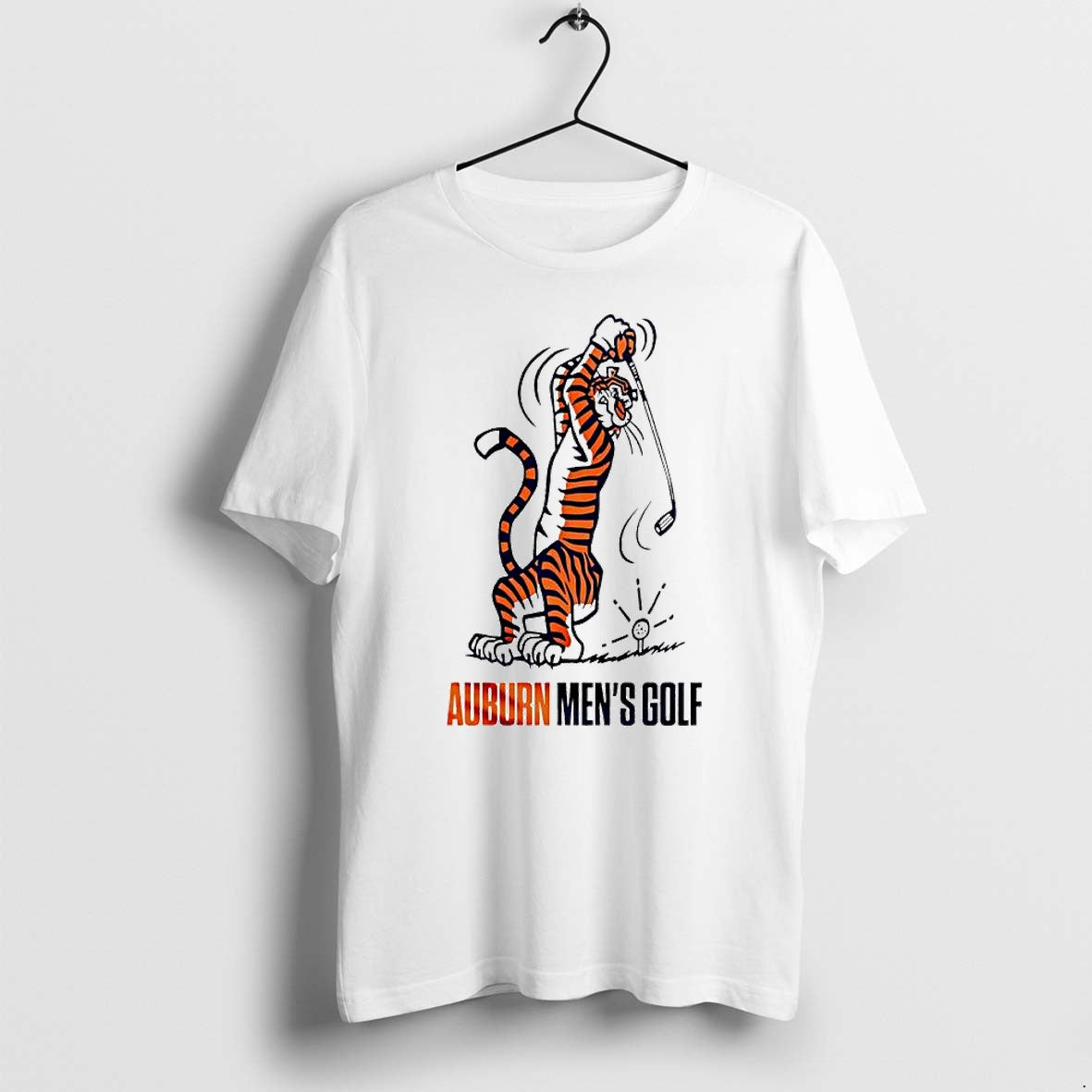 Original Auburn Tigers Ncaa Mens Golf Auburn Mens Golf Mascot Swinging Golf Club Tshirts Unisex , , , Long Sleeve Tee