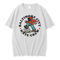 Original Baltimore City Hate Crew Hooded Figure Stepping On Banana Peel Tshirts Unisex , , , Long Sleeve Tee