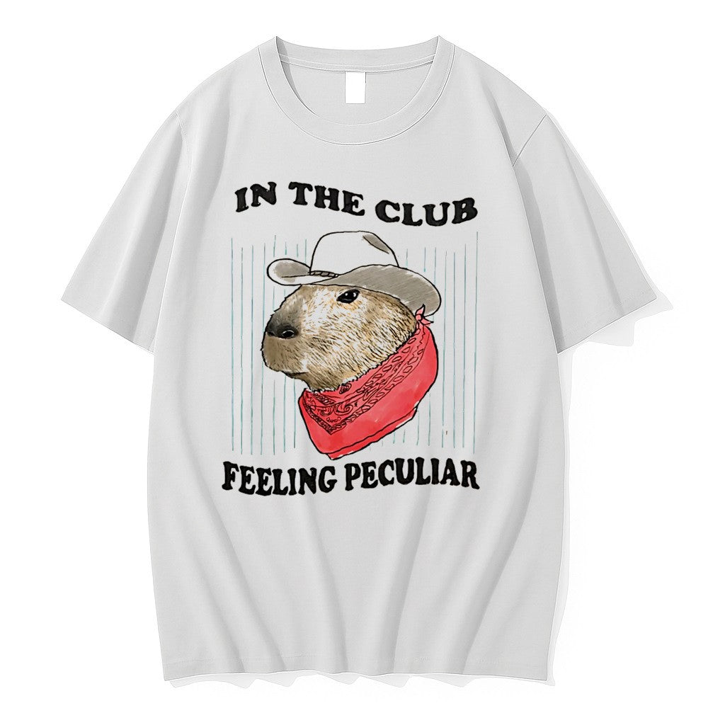 Original Capybara In The Club Feeling Peculiar Tee Tshirts Jpg Unisex , , , Long Sleeve Tee