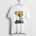 Original Charles Lee Wearing Moose On The Loose Charlotte Hornets Circle