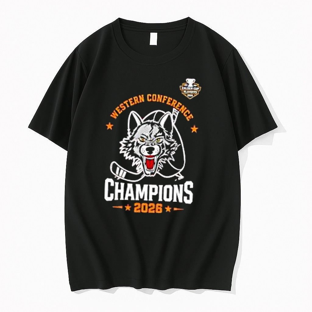 Original Chicago Wolves Wolf Pack Western Champions 2026 Tshirts Jpg Unisex , , , Long Sleeve Tee