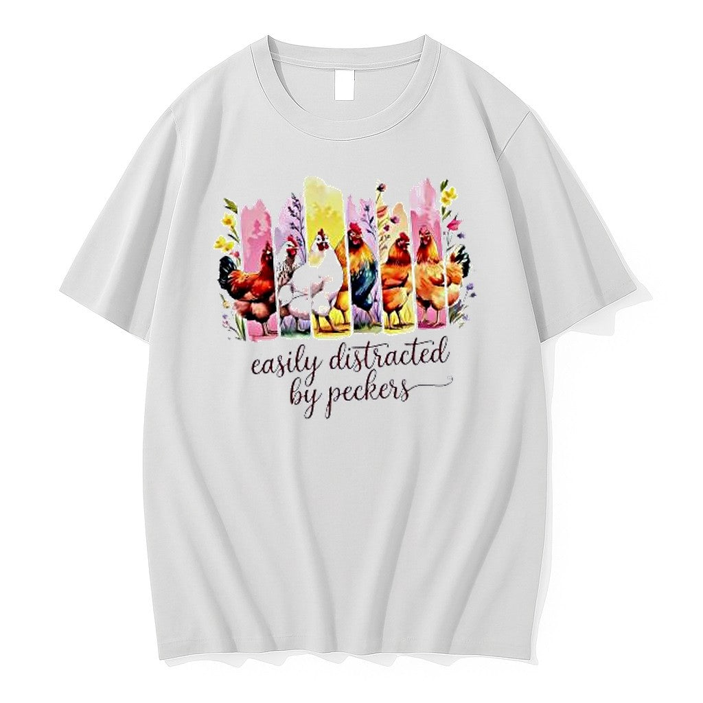 Original Chicken Easily Distracted By Peckers Tshirts Jpg Unisex , , , Long Sleeve Tee