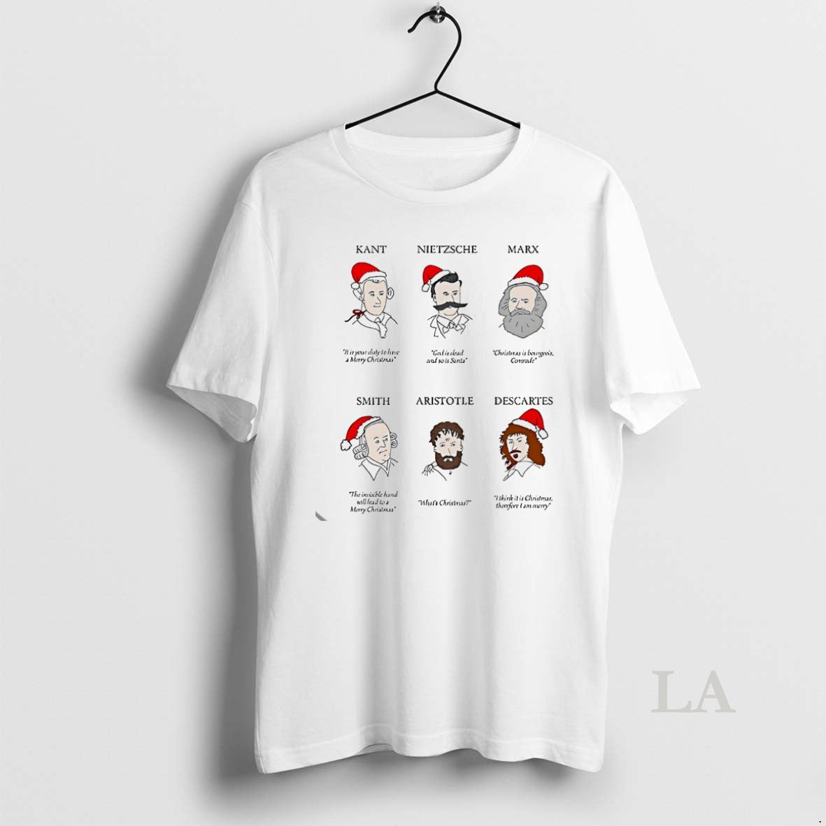 Original Christmas Philosophers Funny White