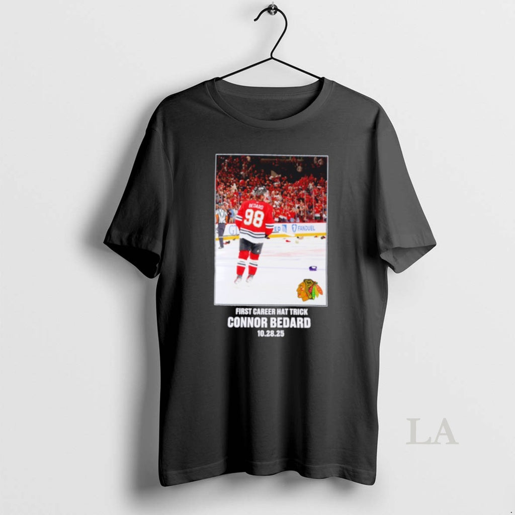 Original Connor Bedard Chicago Blackhawks First Career Hat Trick