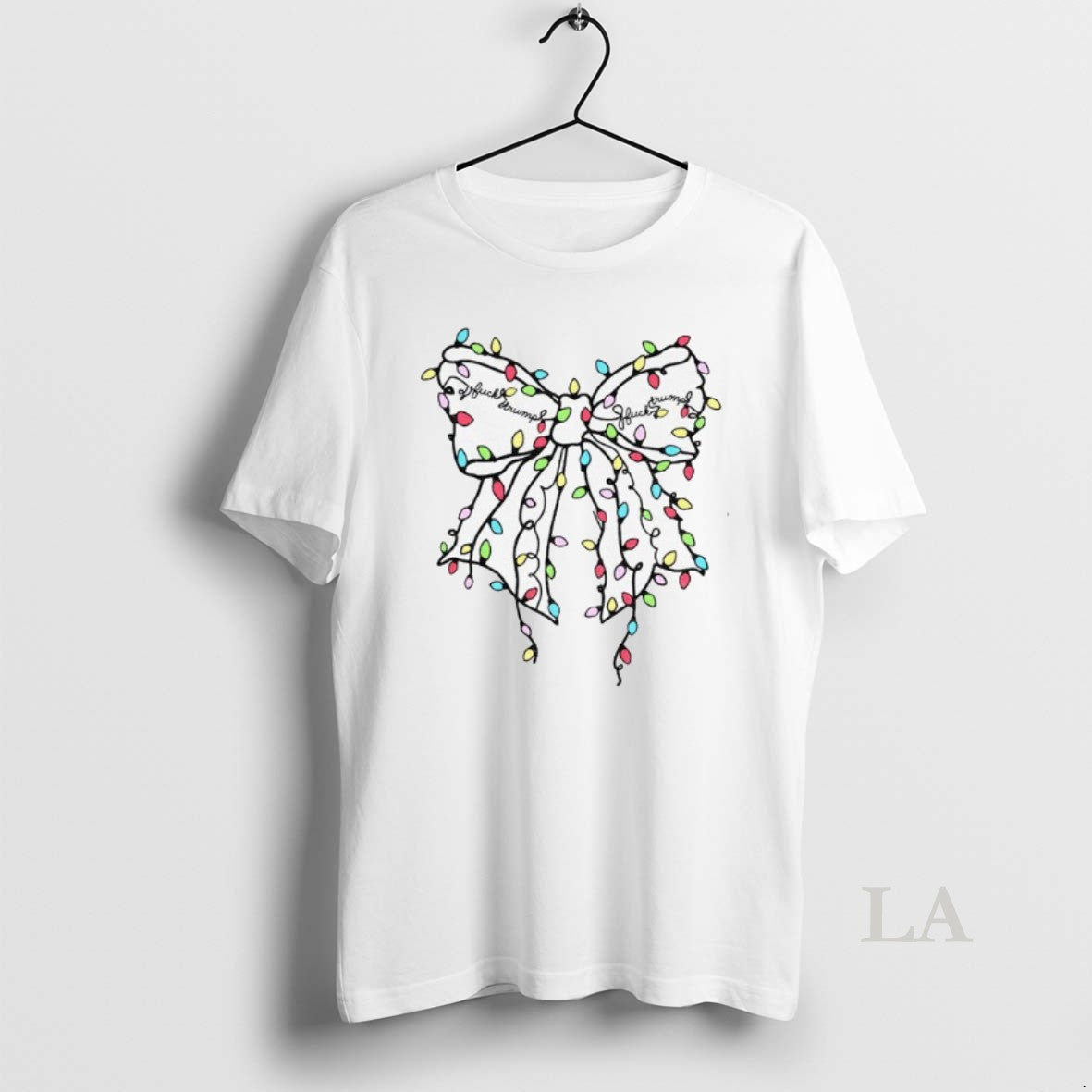 Original Coquette Bow Subtle Fuck Trump Merry Christmas