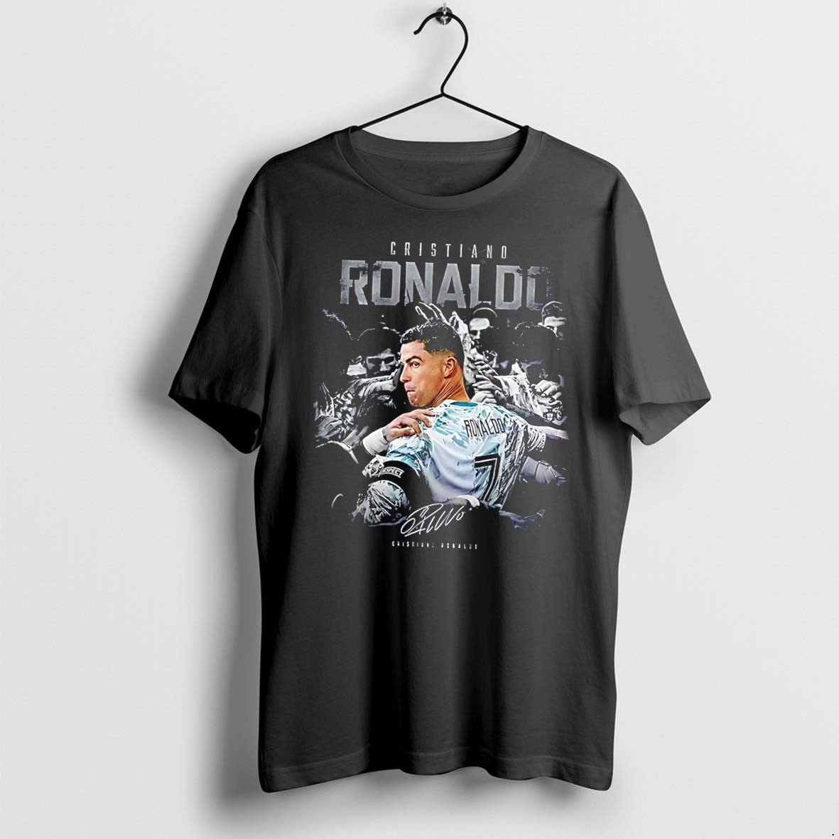 Original Cristiano Ronaldo On The Back Signature Vintage Tee Tshirts Jpg Unisex , , , Long Sleeve Tee