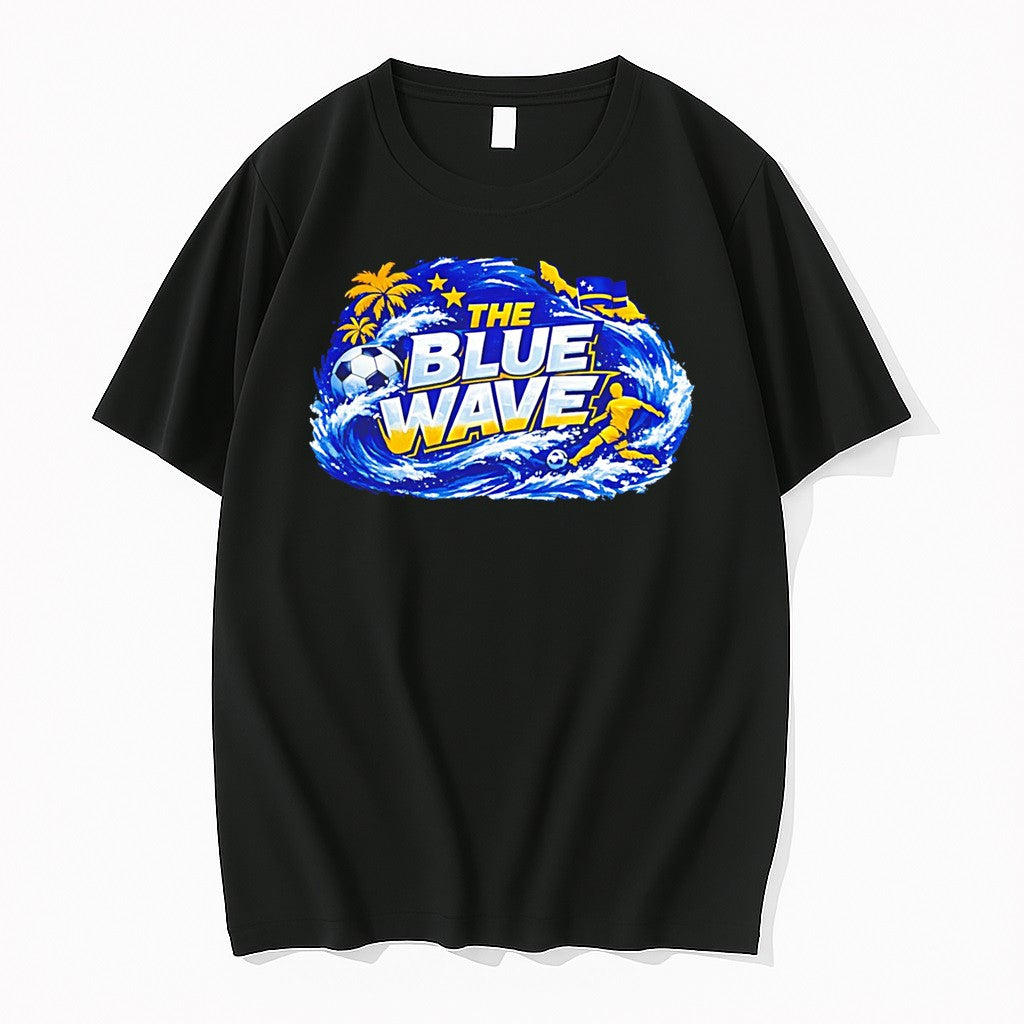 Original Curacao The Blue Wave Soccer Tee Tshirts Jpg Unisex , , , Long Sleeve Tee