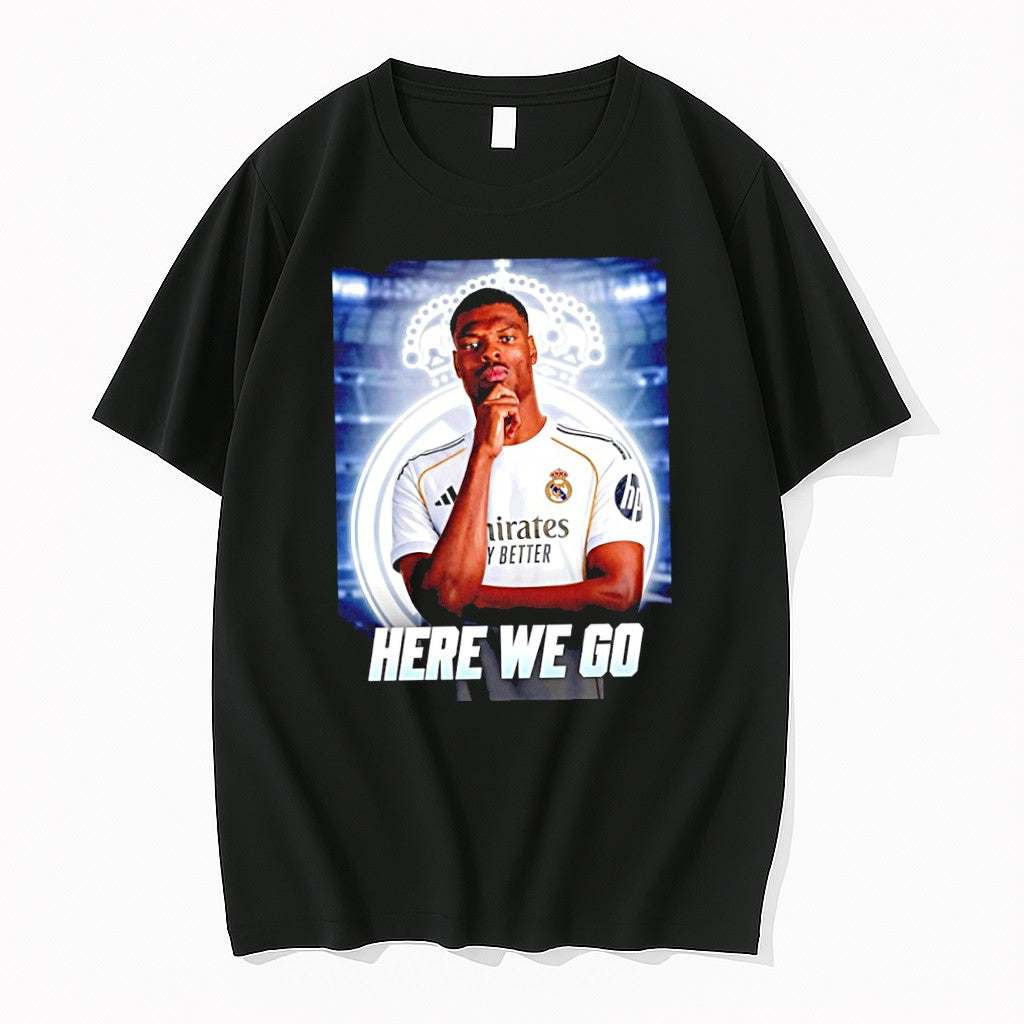 Original Denzel Dumfries To Real Madrid Here We Go Tshirts Jpg Unisex , , , Long Sleeve Tee