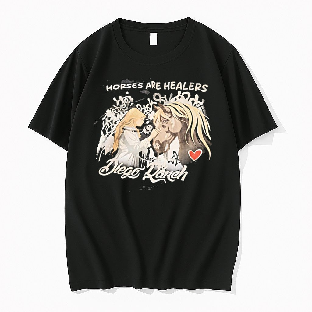 Original Diego Ranch Horses Are Healers Tshirts Jpg Unisex , , , Long Sleeve Tee