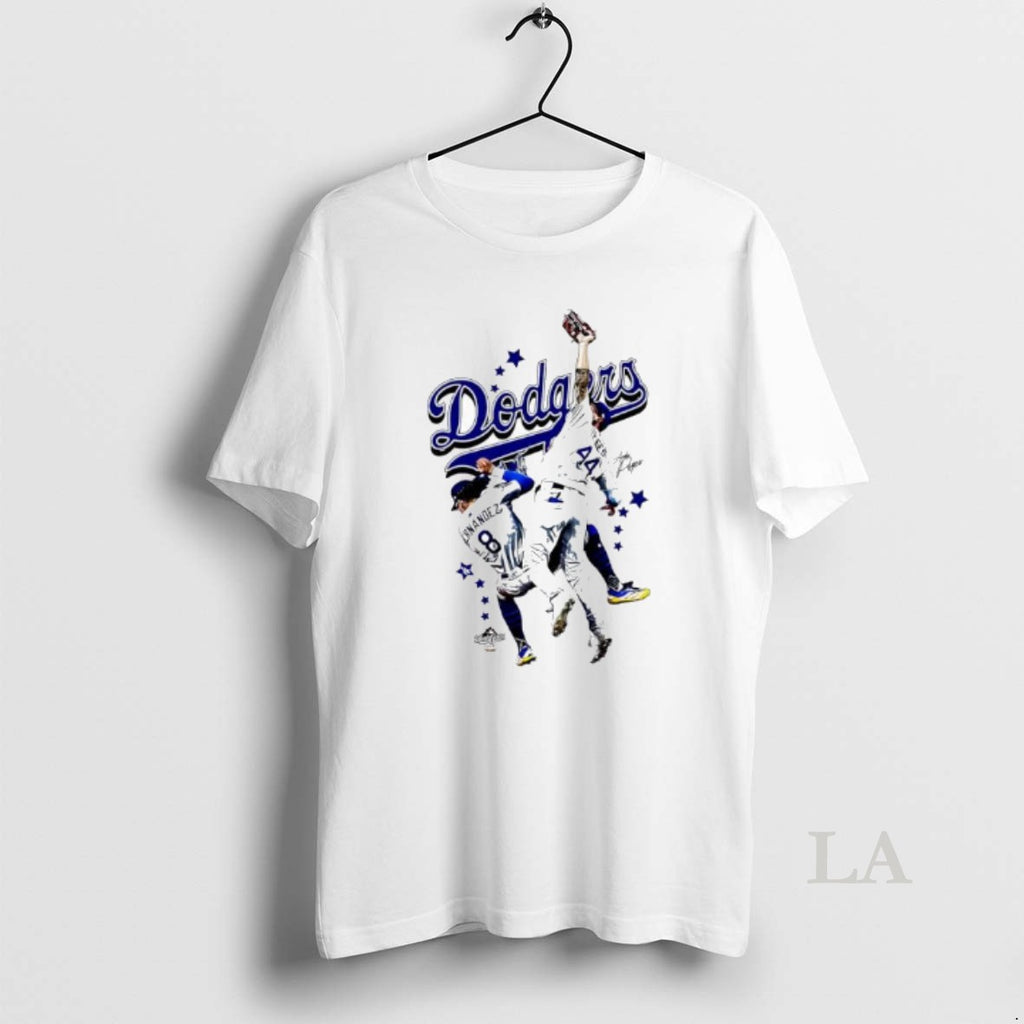Original Dodgers Players Hernandez 8 And Pages 44 Signatures Graphic