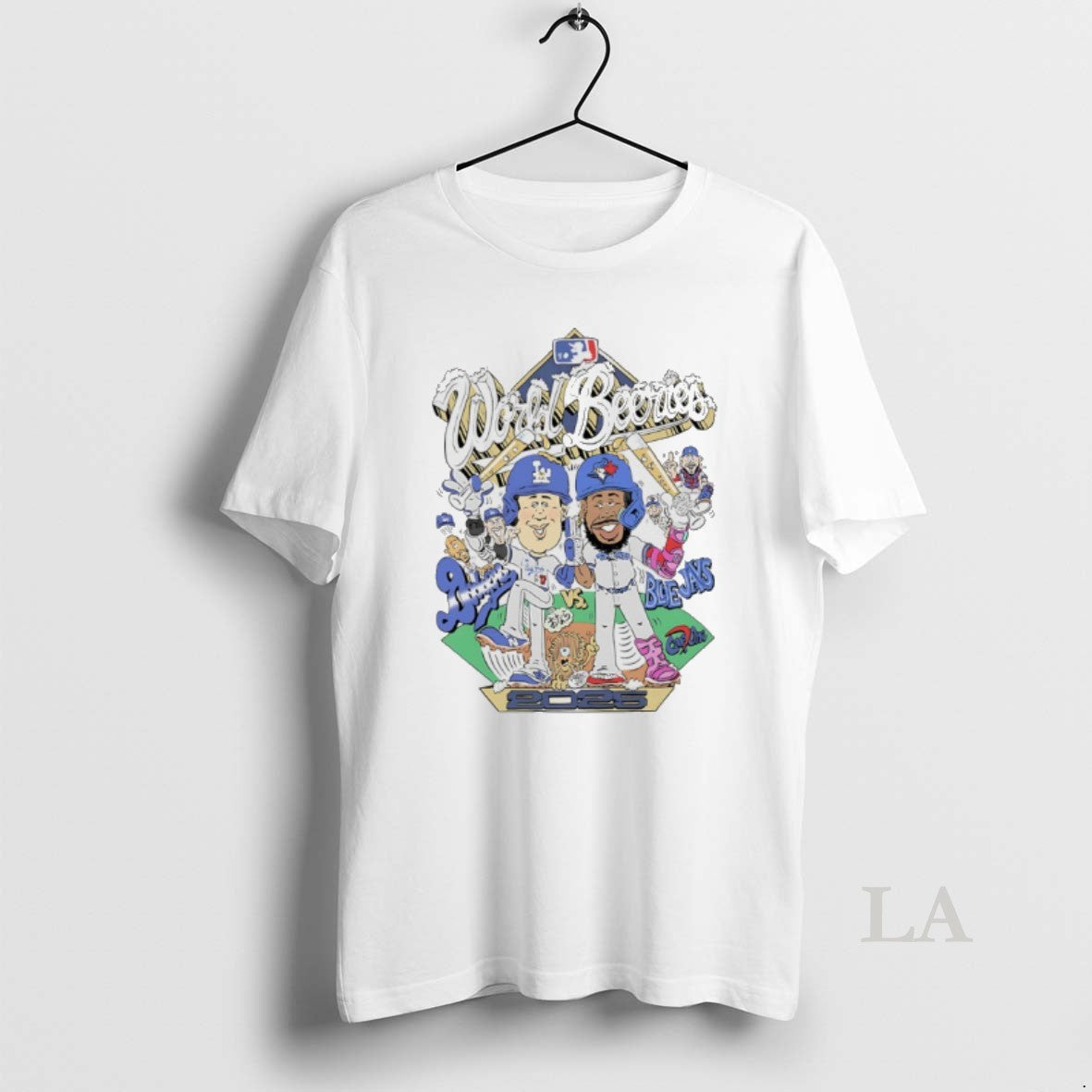 Original Dodgers Vs Blue Jays 2025 World Beeries Caricatures