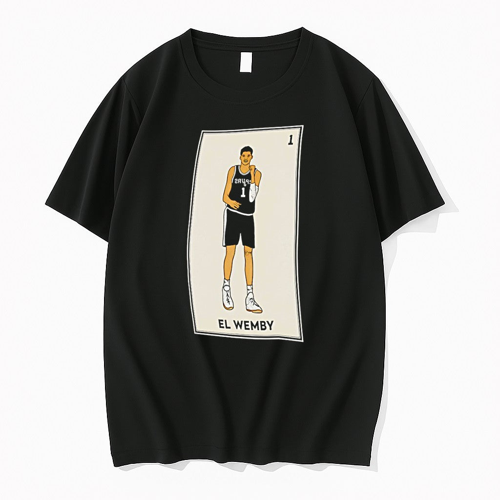 Original El Wemby Victor Wembanyama 1 San Antonio Spurs Basketball Nba Card Tshirts Unisex , , , Long Sleeve Tee