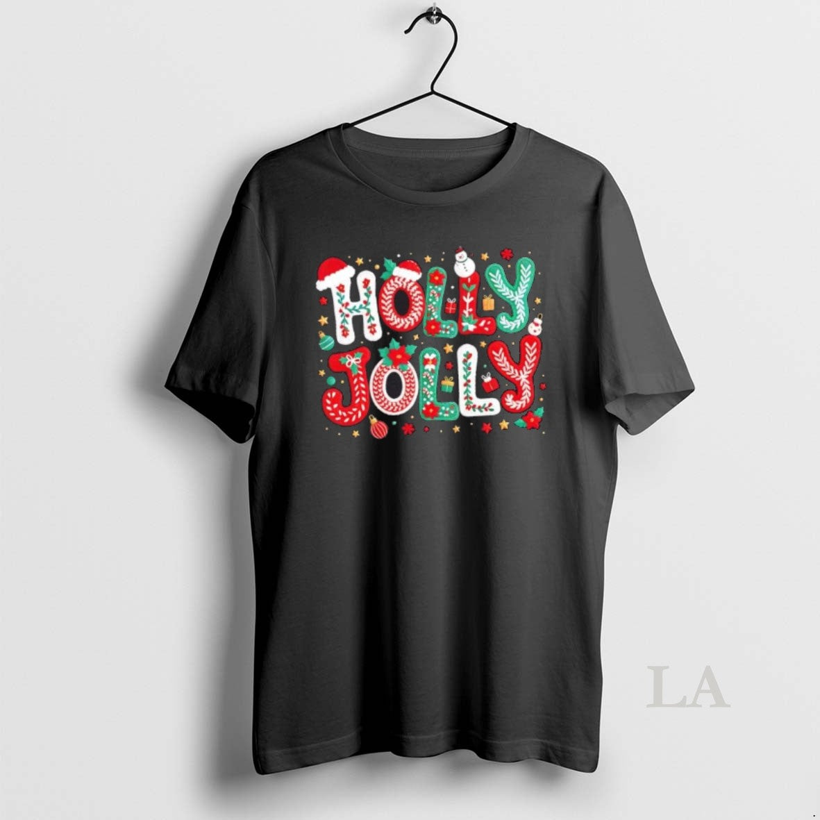 Original Festive Holly Jolly Christmas Faux Yarn