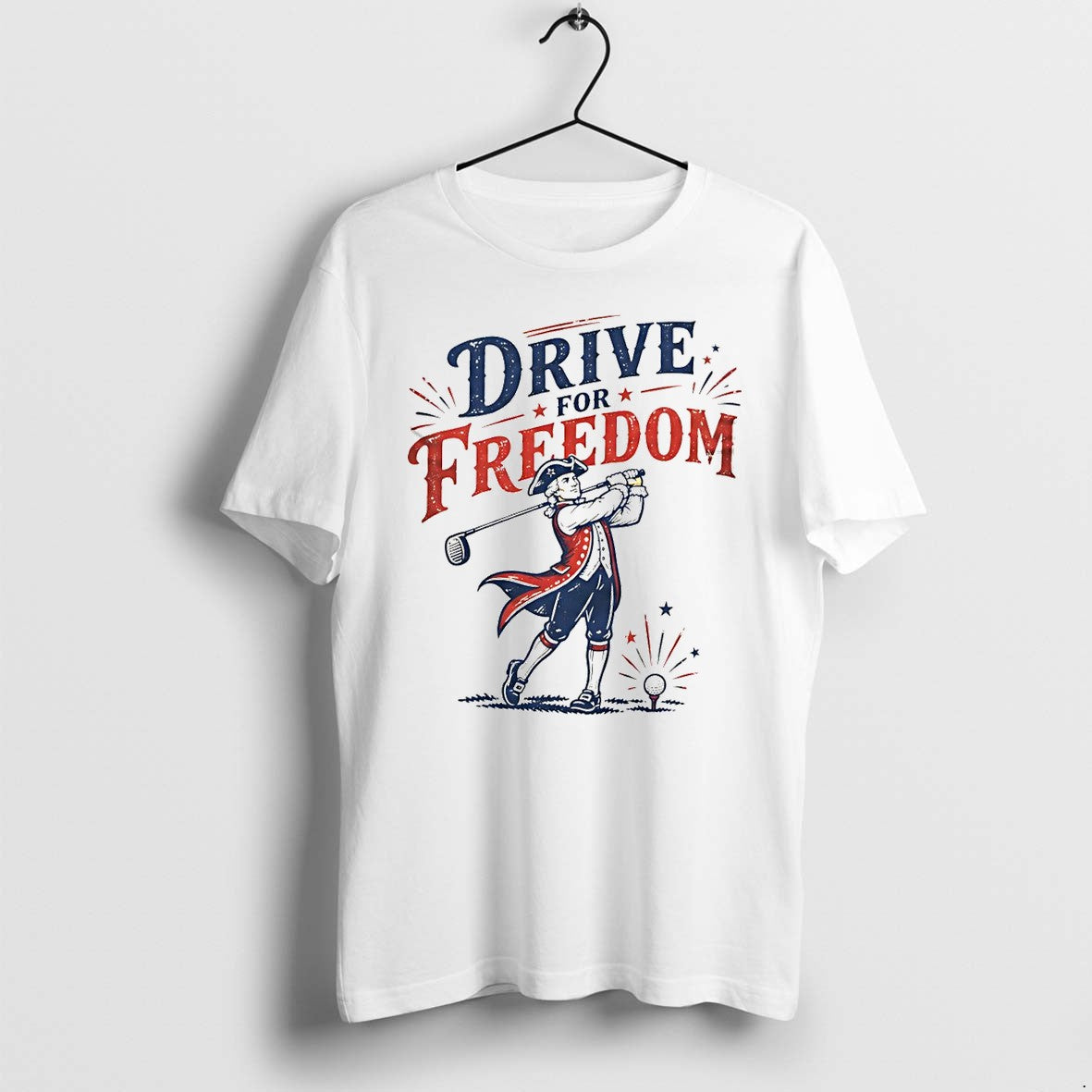 Original George Washington Playing Golf Drive For Freedom 4th Of July Patriotic Tshirts Unisex , , , Long Sleeve Tee