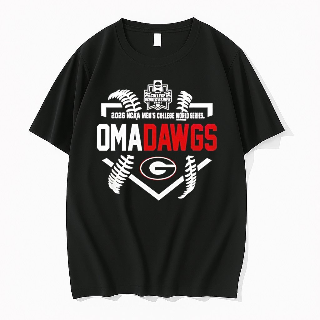 Original Georgia Bulldogs 2026 Ncaa Mens College World Series Omadawgs Tshirts Unisex , , , Long Sleeve Tee