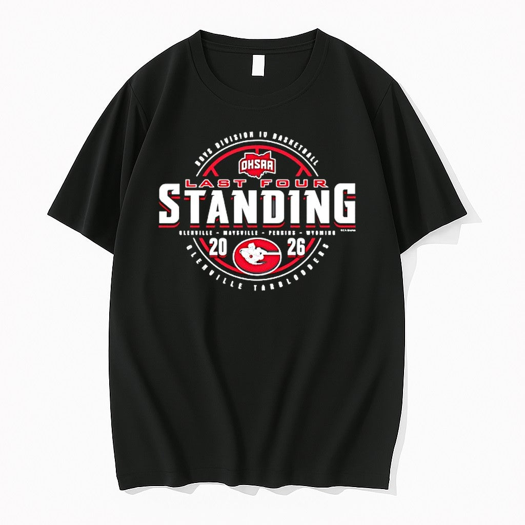 Original Glenville Tarblooders 2026 Ohsaa Boys Basketball D4 Last Four Standing Tshirts Unisex , , , Long Sleeve Tee