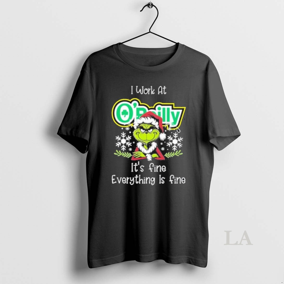 Original Grinch I Work At Oreilly Auto Parts Its Fine Everything Is Fine Christmas