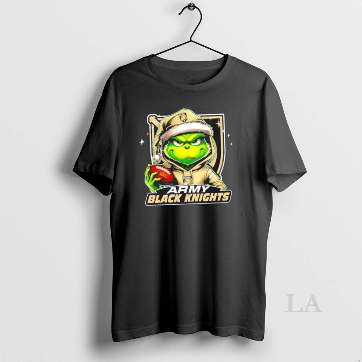Original Grinch Is Holding A Ball And Smiling At Army Black Knights Fans Christmas