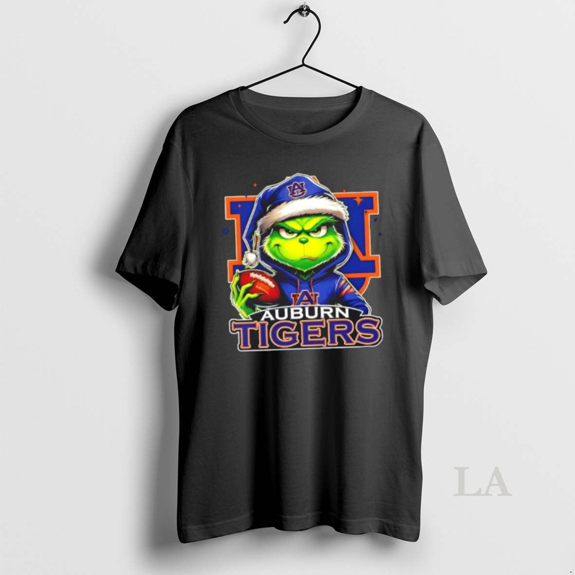 Original Grinch Is Holding A Ball And Smiling At Auburn Tigers Fans Christmas