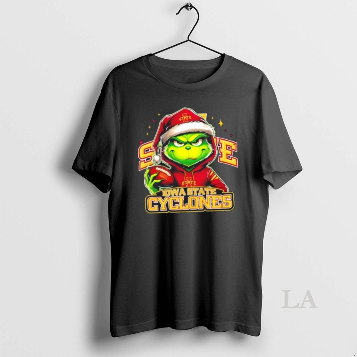 Original Grinch Is Holding A Ball And Smiling At Iowa State Cyclones Fans Christmas