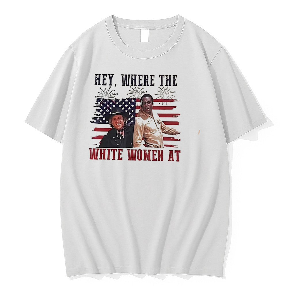 Original Hey Where The White Women At Blazing Saddles Meme Tee Tshirts Jpg Unisex , , , Long Sleeve Tee
