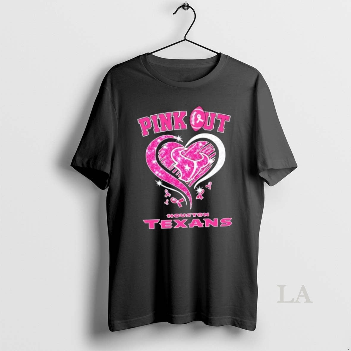 Original Houston Texans Football X Pink Out Hearts
